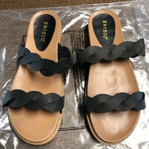 Bamboo Black Sandals